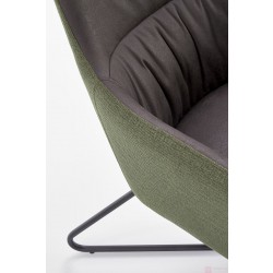 Фото10.Кресло с пуфиком TINTO Серый / Зеленый 65/83/107 Halmar